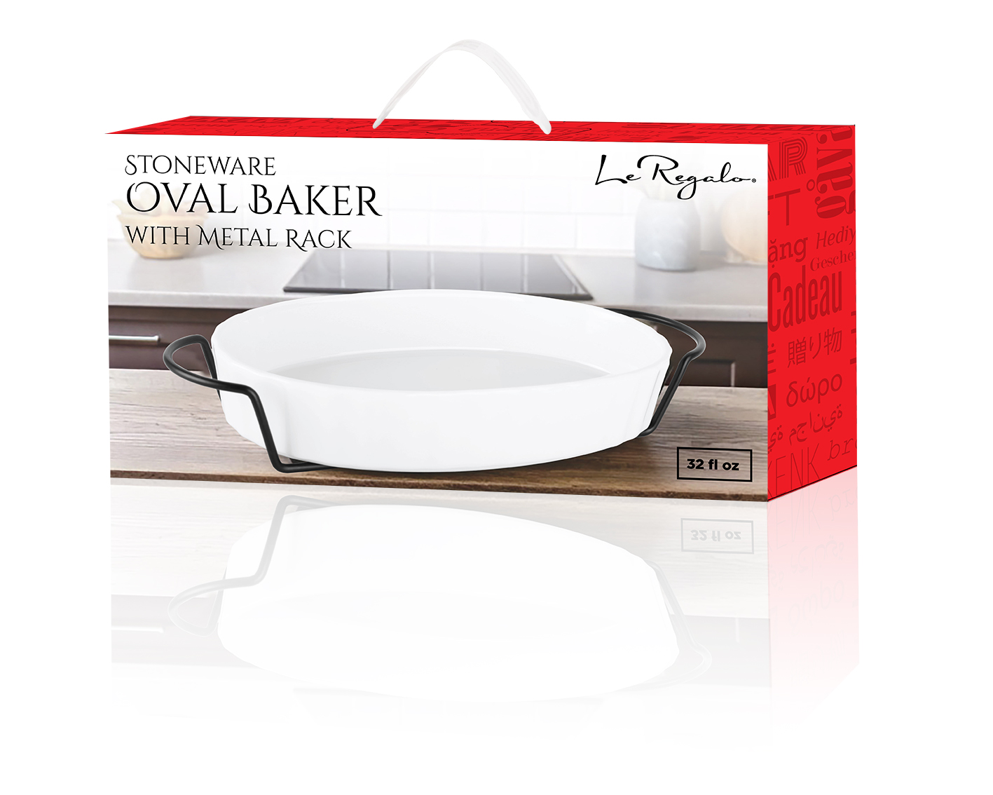 Le Regalo oval baker packaging