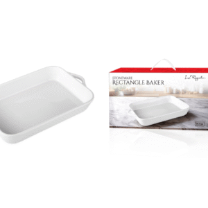 Le Regalo Stoneware Rectangle Baker with packaging